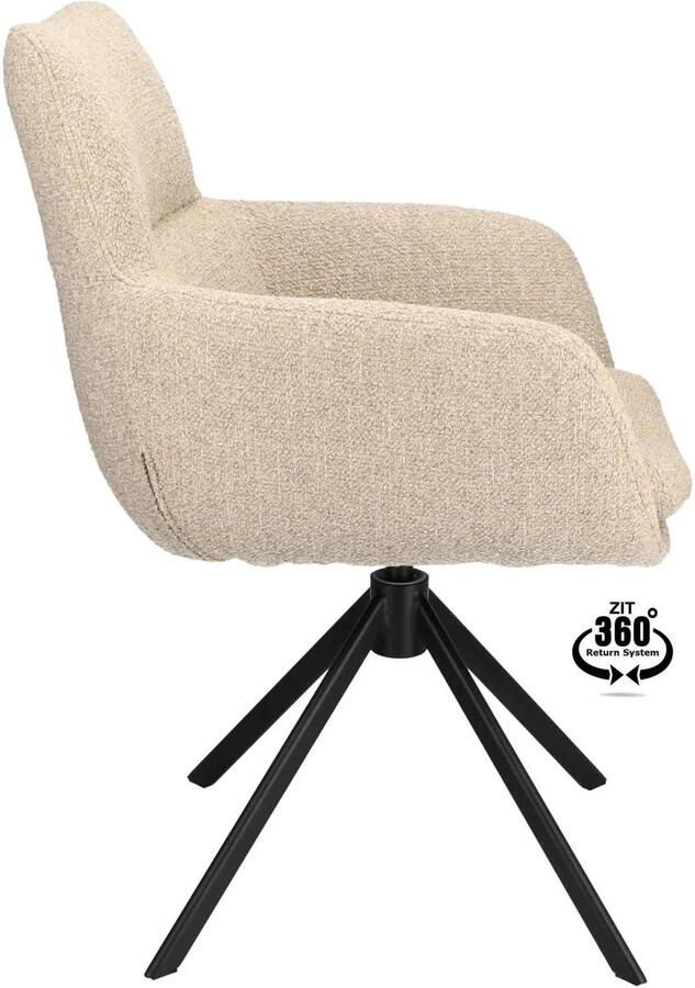 Wehkamp Home Armstoel Soho Microleder Bull Graphite 66 Leg Black 360° Return-system Sabi - Foto 2