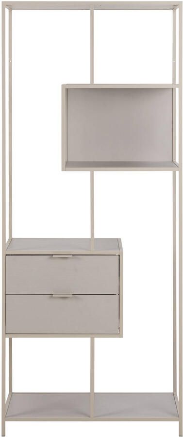 Giga Living Boekenkast Varven Melamine Grijs Met Lades 185cm - Foto 3