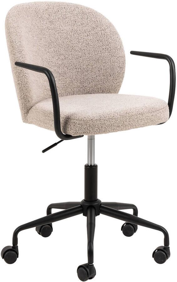 Emob Bureaustoel Patricia hoogte verstelbaar beige stof Bureaustoelen zonder armleuning Beige Stof Bureaustoelen zonder armleuning Op voorraad - Foto 4