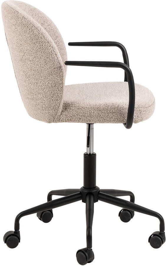 Emob Bureaustoel Patricia hoogte verstelbaar beige stof Bureaustoelen zonder armleuning Beige Stof Bureaustoelen zonder armleuning Op voorraad - Foto 3