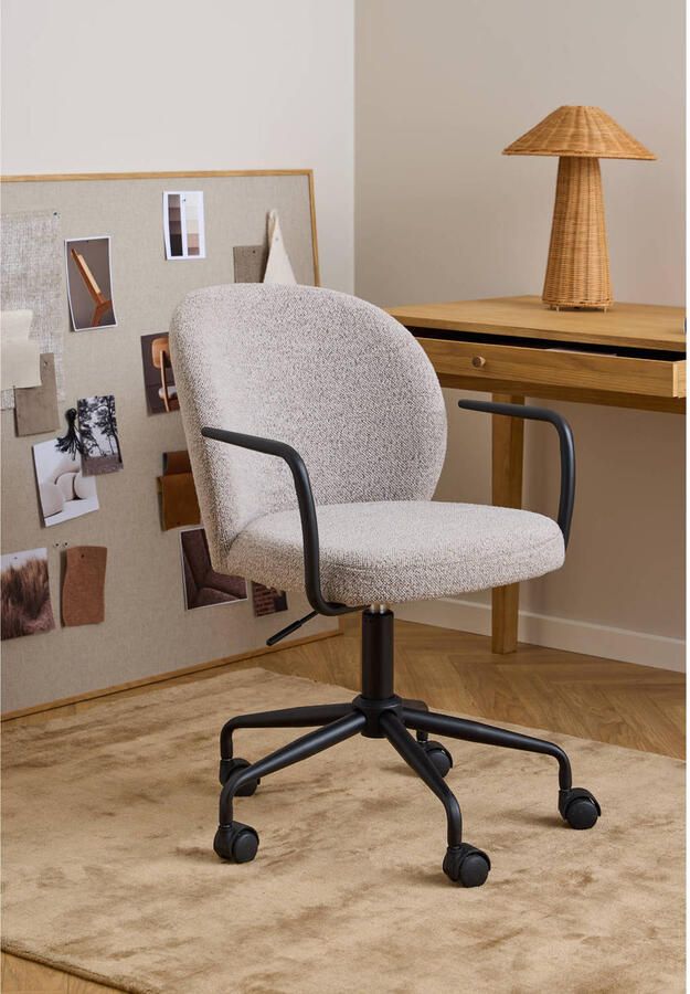 Emob Bureaustoel Patricia hoogte verstelbaar beige stof Bureaustoelen zonder armleuning Beige Stof Bureaustoelen zonder armleuning Op voorraad - Foto 2