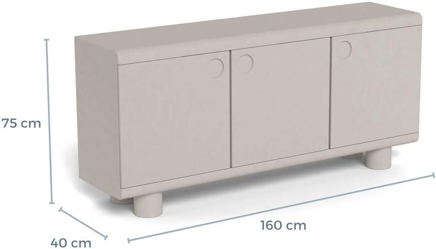 Giga Living Dressoir Kiki Grijs 160cm - Foto 3