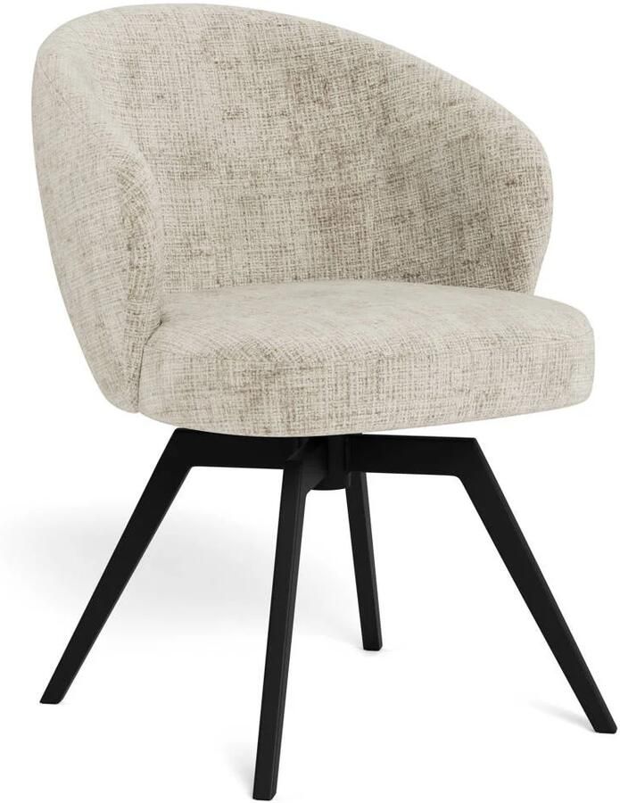 Giga Living Eetkamerstoel Durin Beige Stof Zithoogte 48cm - Foto 2