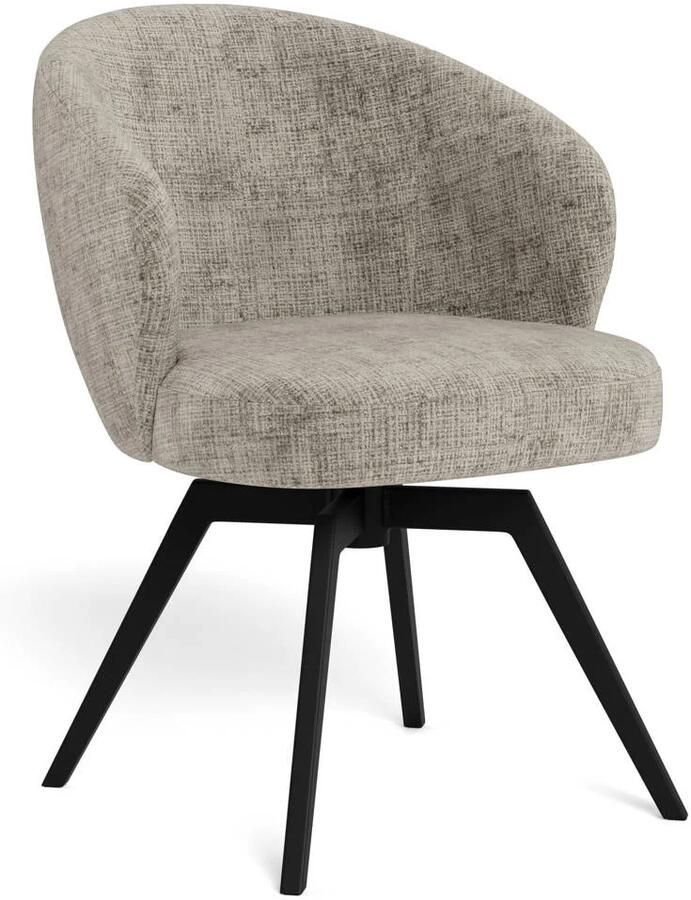 Giga Living Eetkamerstoel Durin Grijs Stof Zithoogte 48cm - Foto 2