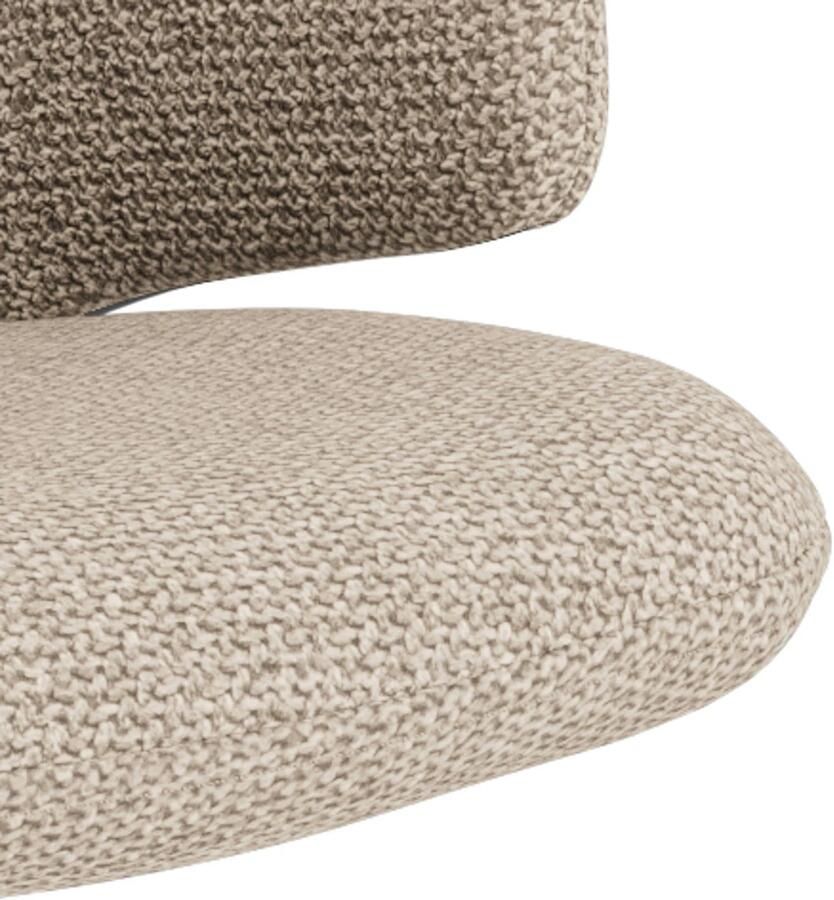 Giga Living Eetkamerstoel Beige Stof Draaibaar Zithoogte 44cm Valerie - Foto 3