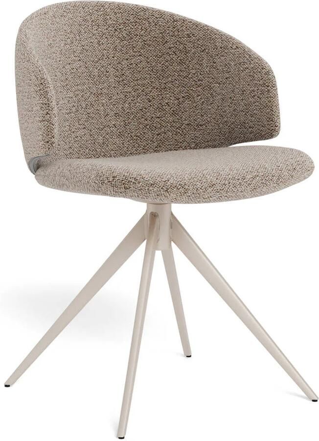 Giga Living Eetkamerstoel Valerie Beige Stof Zithoogte 49 5cm - Foto 2