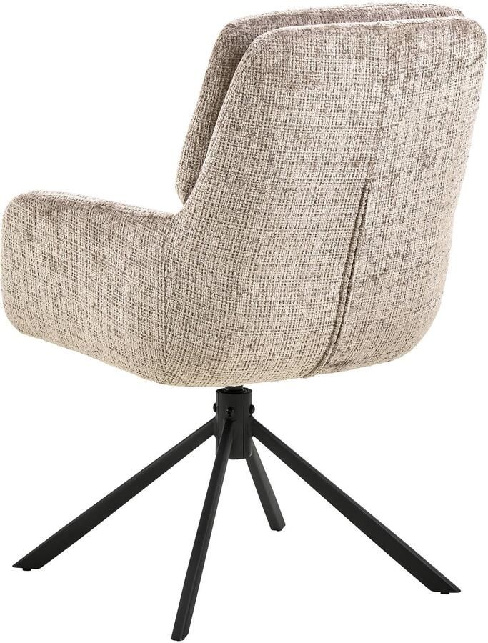 Giga Living Eetkamerstoel Kieran Met Armleuning Juto Beige Set van 2