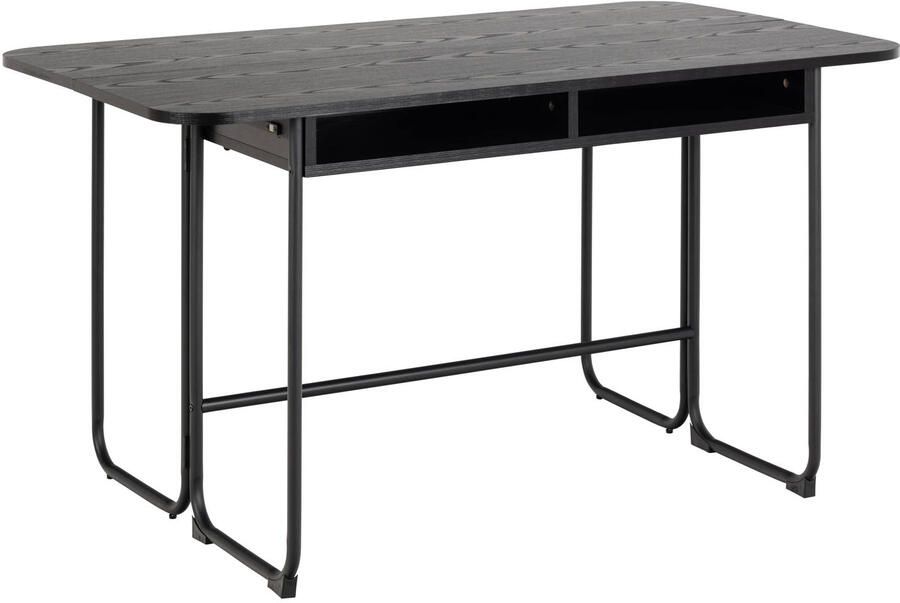 Giga Living Eettafel Darrel 80x140x77 cm Zwart Uitschuifbaar - Foto 3
