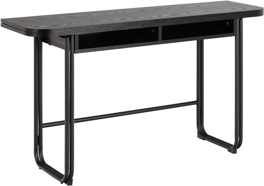 Giga Living Eettafel Darrel 80x140x77 cm Zwart Uitschuifbaar - Foto 2