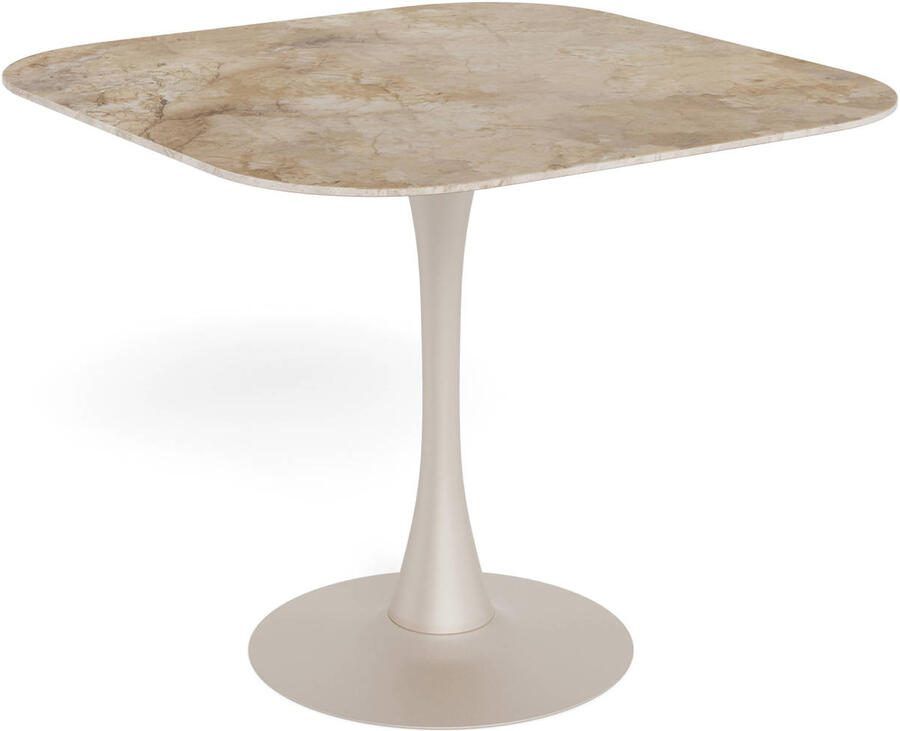 Giga Living Eettafel Orin Keramiek Bruin 90cm