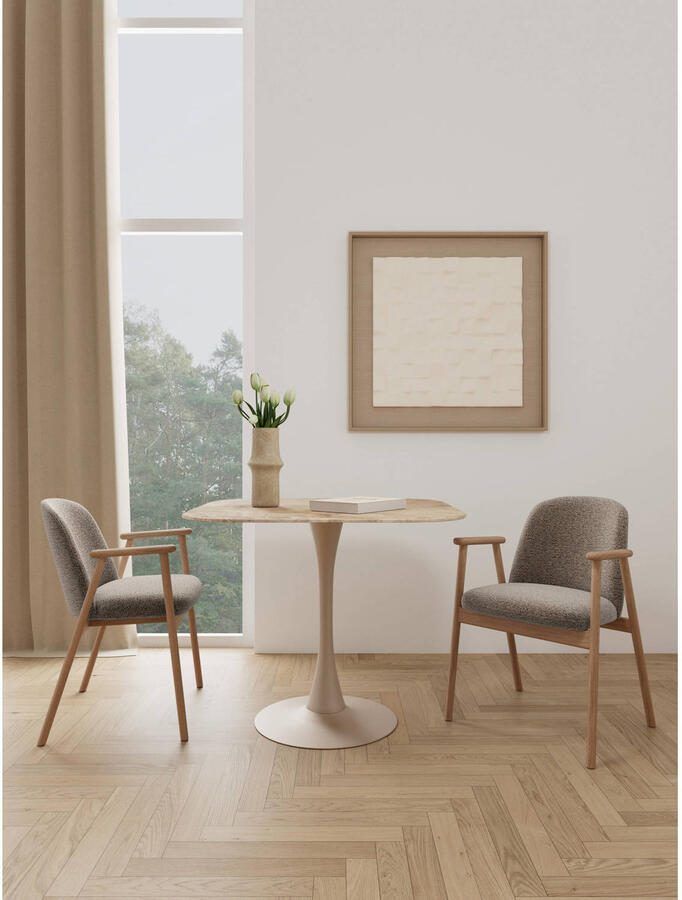 Giga Living Eettafel Orin Keramiek Bruin 90cm - Foto 2