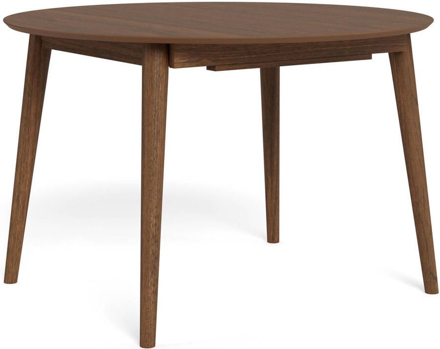Giga Living Ronde Eettafel Gradje Ø115cm Walnoot Fineer Uitschuifbaar 115 154cm 4-6 Personen - Foto 3