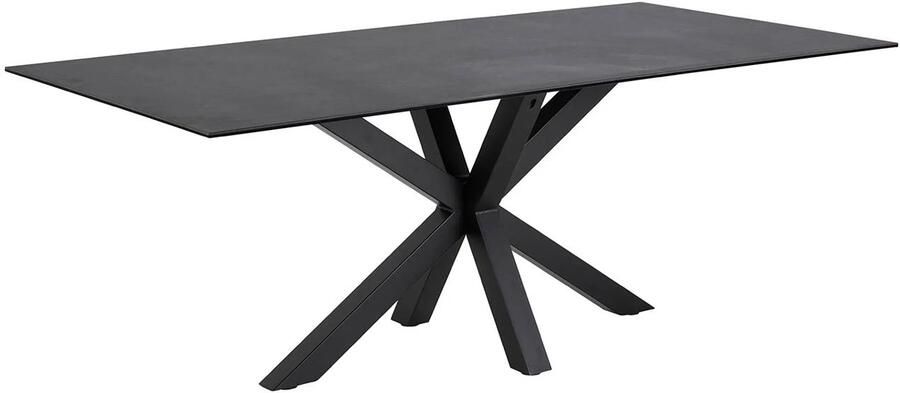Woonexpress Eettafel Vikten Steen Zwart 200 x 75 x 100 cm (BxHxD)