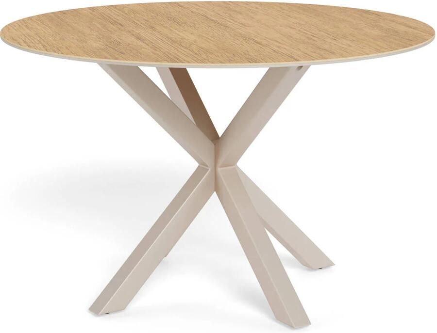 Giga Living Eettafel Luno Keramiek Eiken Grijs Ø119cm