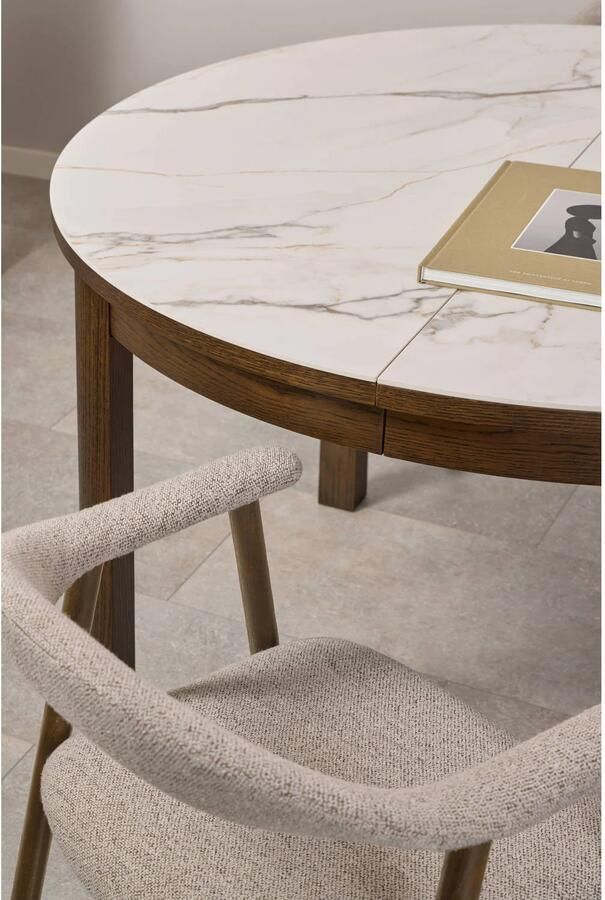 Actona Southampton eetkamertafel 120x120cm beige - Foto 4