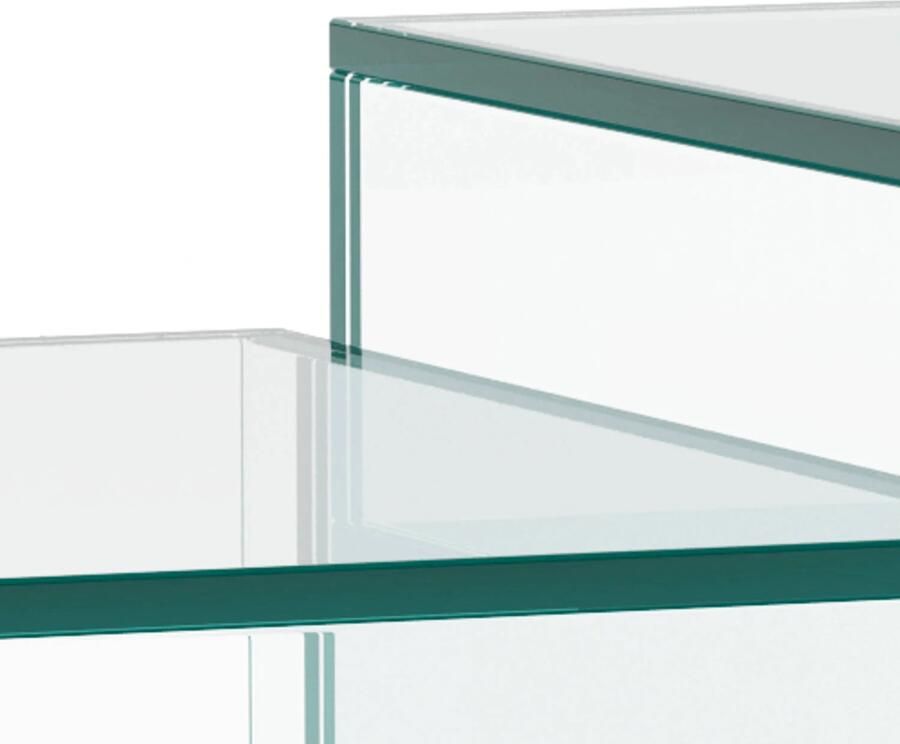 Giga Living Salontafel Livo Glas Transparant Set van 2 50cm