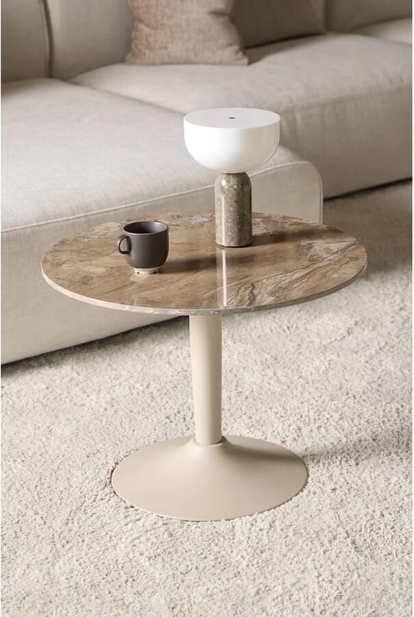 Giga Living Salontafel Orin Keramiek Bruin Ø60cm - Foto 3