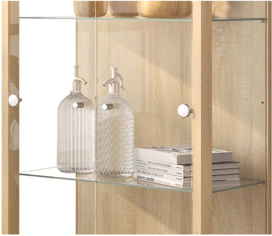 Fif möbel Vitrinekast OPTIMA Standvitrine vitrinekast glazen vitrine verzamelvitrine