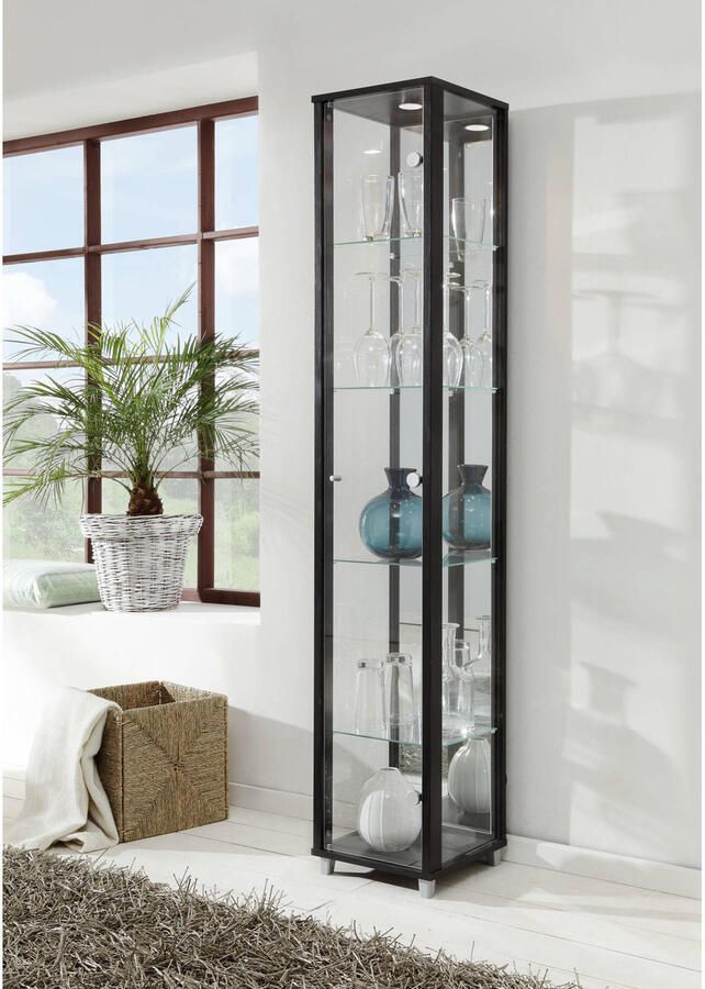 Fif möbel Vitrinekast OPTIMA Staande vitrine Glasvitrine 1x Glazen deur perfect voor verzamelaars verzamelvitrine - Foto 3
