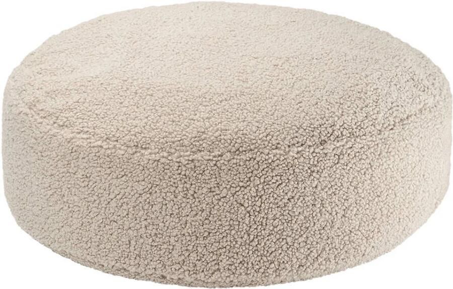 Wigiwama Teddy Ottoman Poef Ø65x20cm Biscuit