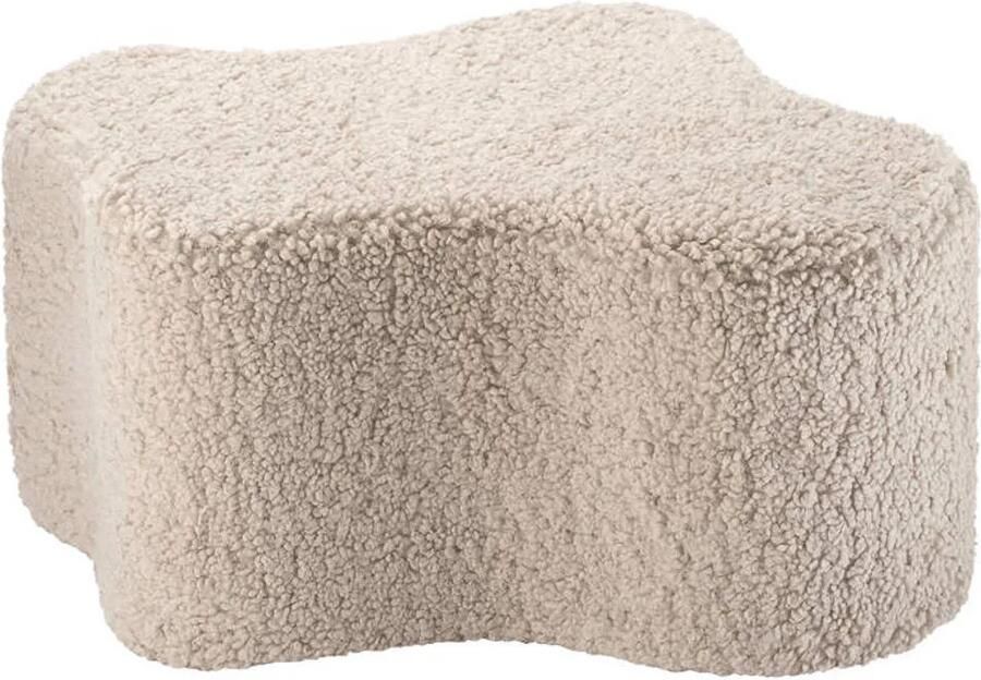 Wigiwama Teddy Cloud Pouffe Poef Ø40x25cm Biscuit