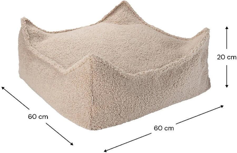 Wigiwama Beanbag Chair Zitzak met Ottoman Biscuit - Foto 3