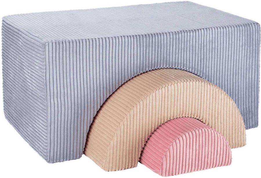 Wigiwama Corduroy Rainbow Playset Speelset 75x49x37cm Blueberry Blue