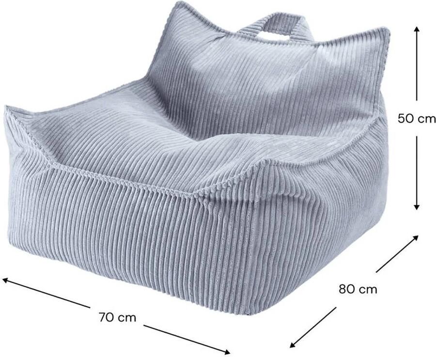Wigiwama Kinder Zitzak Beanbag Chair Blueberry Blue Zitzak Kind Zit Zak 100% OEKO- Tex Katoen