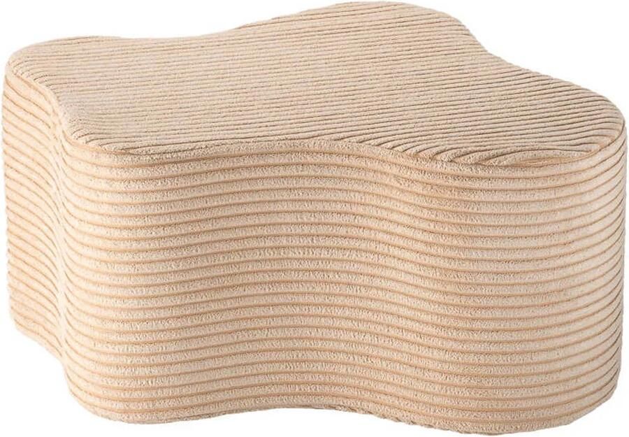 Wigiwama Corduroy Cloud Pouffe Poef Ø40x25cm Brown Sugar