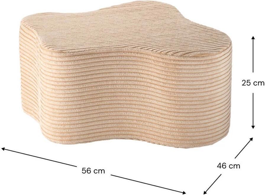 Wigiwama Corduroy Cloud Pouffe Poef Ø40x25cm Brown Sugar - Foto 3