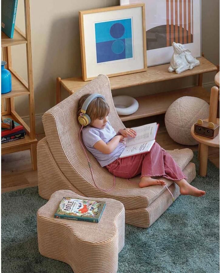 Wigiwama Corduroy Cloud Pouffe Poef Ø40x25cm Brown Sugar - Foto 2
