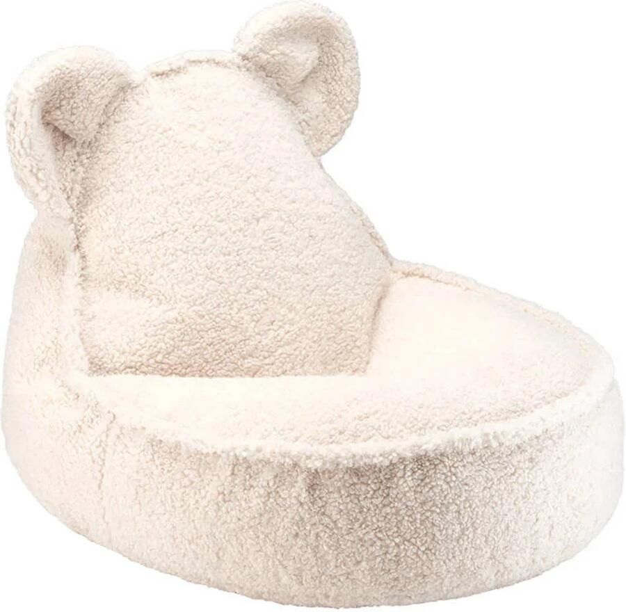 Wigiwama Zitzak Bear Cream white beanbag teddy uitwasbare hoes fluffy zitzak knuffelen zitzak kinderen kinder zitzak