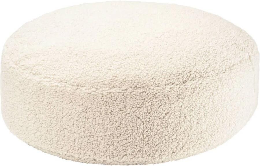 Wigiwama Teddy Ottoman Poef Ø65x20cm Cream White