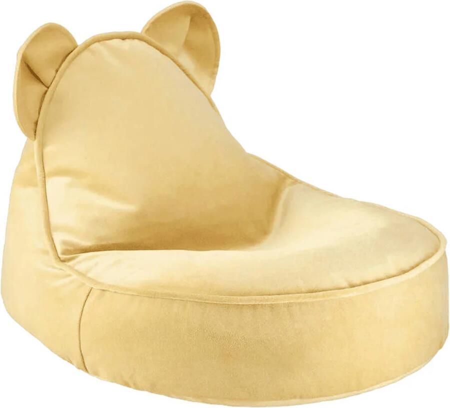 Wigiwama Velvet Bear Beanbag Chair Zitzak Ø60x42cm Salted Caramel - Foto 2