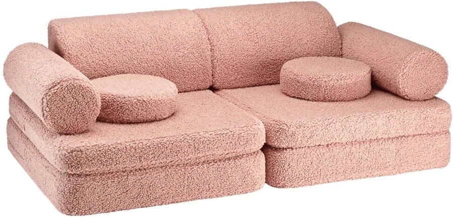 Konges Sløjd Wigiwama Teddy Settee 136x78x46cm Guava Pink