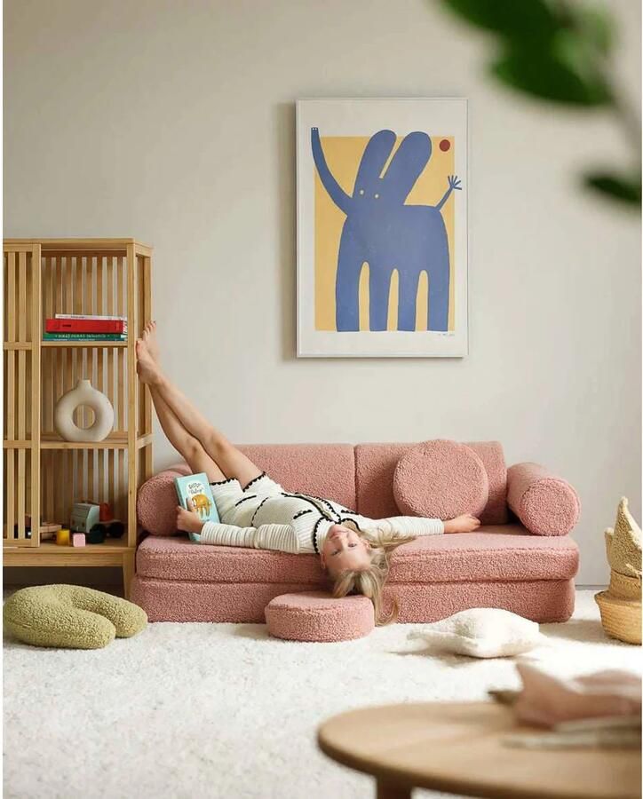 Konges Sløjd Wigiwama Teddy Settee 136x78x46cm Guava Pink - Foto 2
