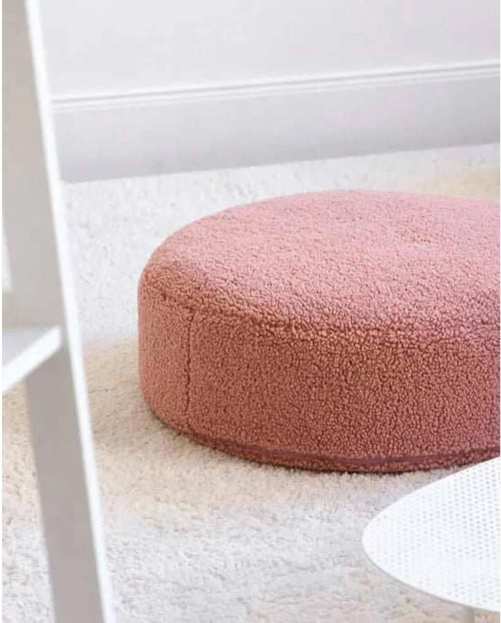 Wigiwama Teddy Ottoman Poef Ø65x20cm Guava Pink - Foto 2