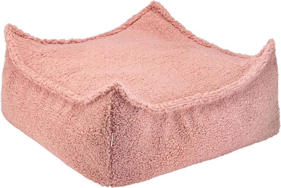 Wigiwama Teddy Square Ottoman Poef 80x70x50cm Guava Pink - Foto 2