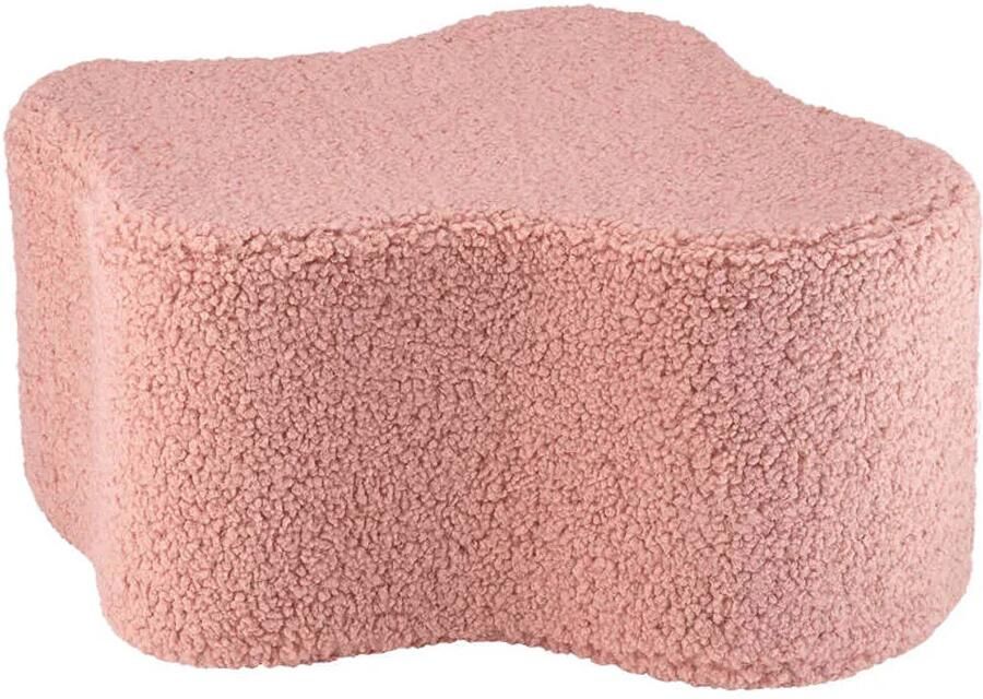 Wigiwama Teddy Cloud Pouffe Poef Ø40x25cm Guava Pink
