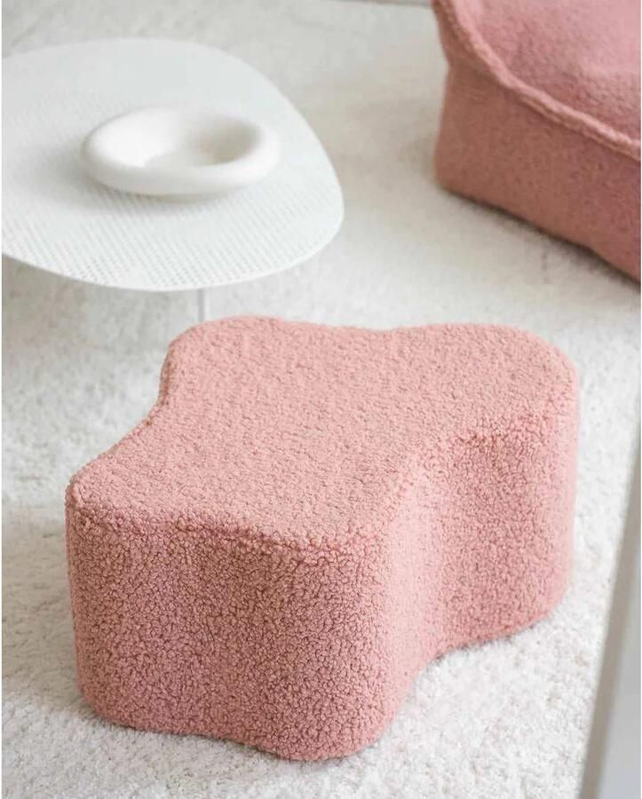 Wigiwama Teddy Cloud Pouffe Poef Ø40x25cm Guava Pink - Foto 3