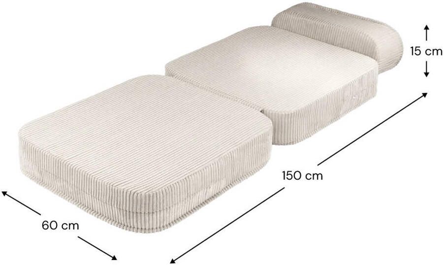 Wigiwama Kinder Zitzak Beanbag Chair Marshmallow Zitzak Kind Zit Zak 100% OEKO- Tex Katoen - Foto 4