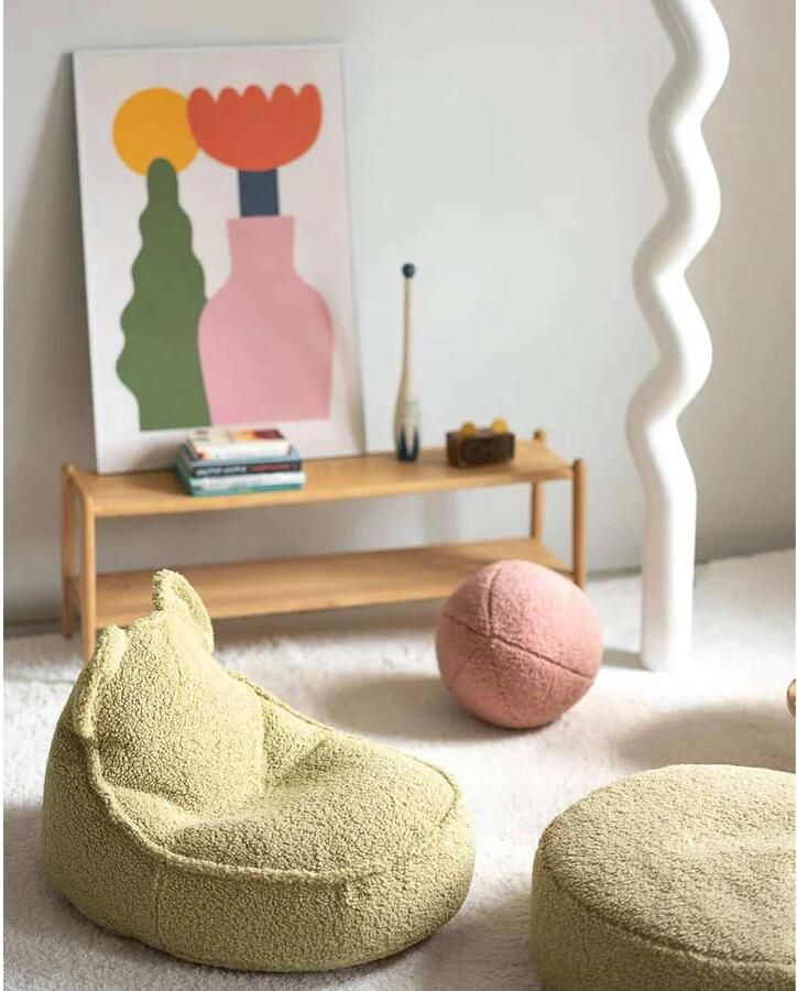 Wigiwama Teddy Bear Beanbag Chair Zitzak 70x60x42cm Matcha - Foto 3