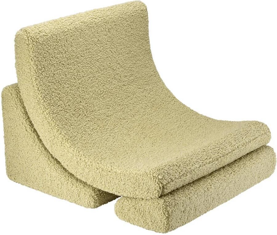 Wigiwama Teddy Moon Chair Fauteuil 80x65x55cm Matcha