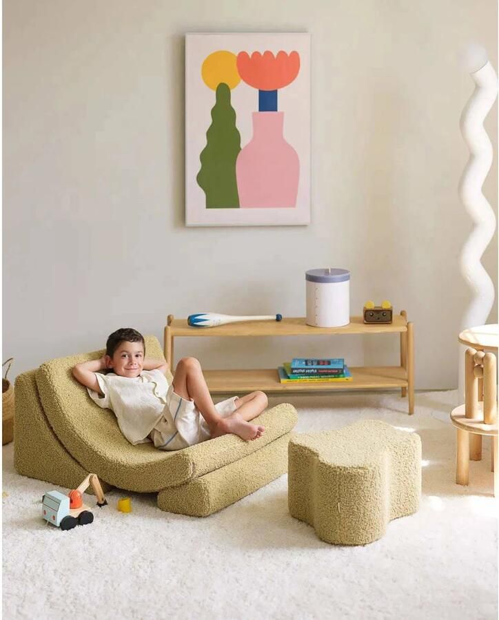 Wigiwama Teddy Moon Chair Fauteuil 80x65x55cm Matcha - Foto 3
