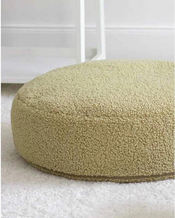 Wigiwama Teddy Ottoman Poef Ø65x20cm Matcha - Foto 2