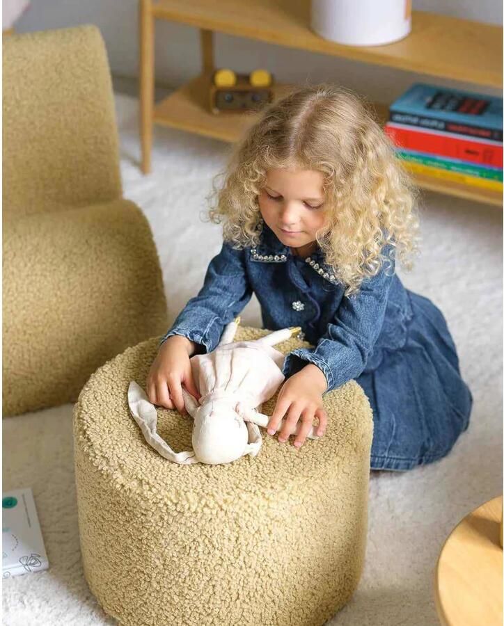 Wigiwama Teddy Pouffe Poef Ø40x25cm Matcha - Foto 3