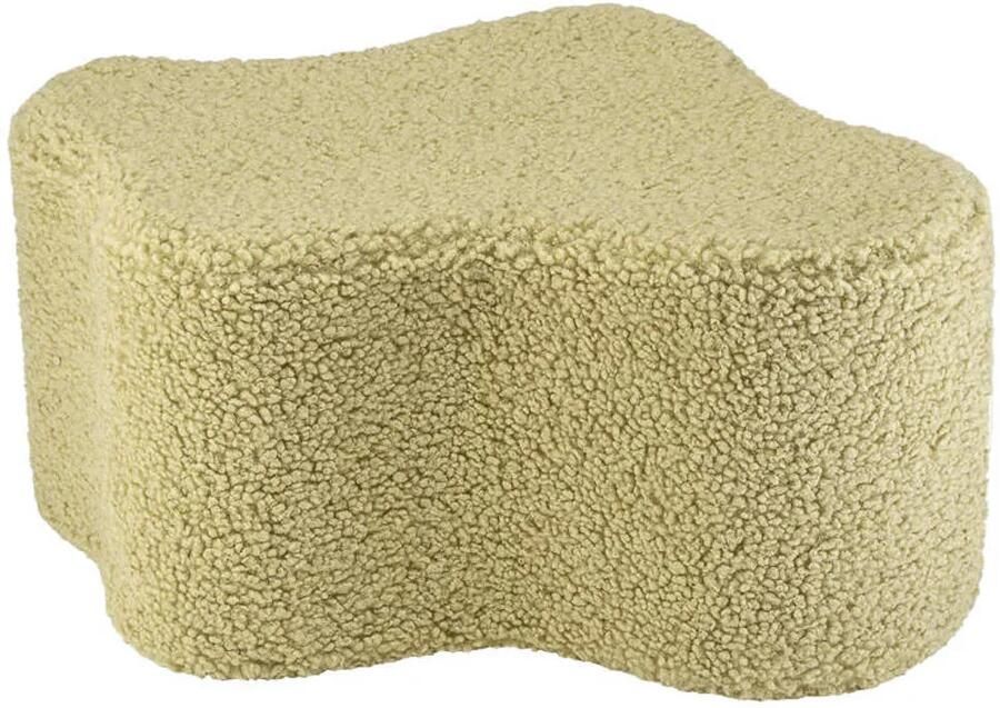 Wigiwama Teddy Cloud Pouffe Poef Ø40x25cm Matcha