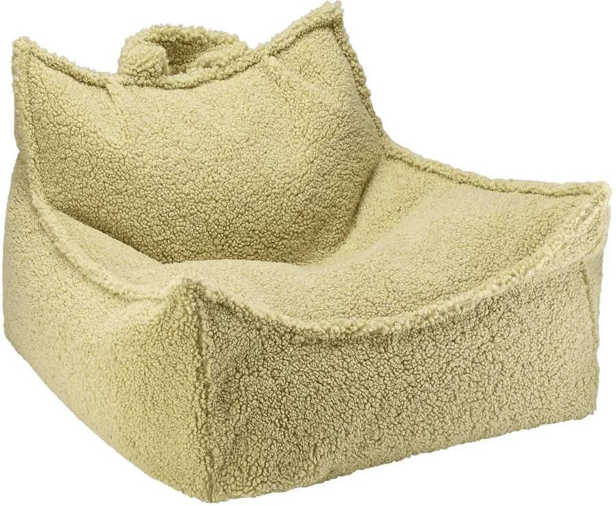 Wigiwama Teddy Beanbag Chair Zitzak 80x70x50cm Matcha