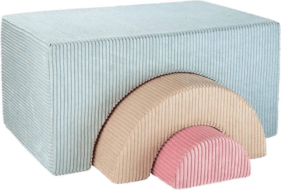 Wigiwama Corduroy Rainbow Playset Speelset 75x49x37cm Peppermint Green
