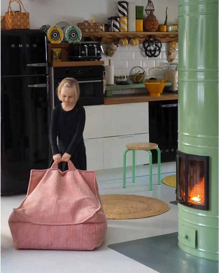 Wigiwama Kinder Zitzak Beanbag chair Pink Mousse Zitzak Kind Zit Zak 100% OEKO- Tex Katoen - Foto 2